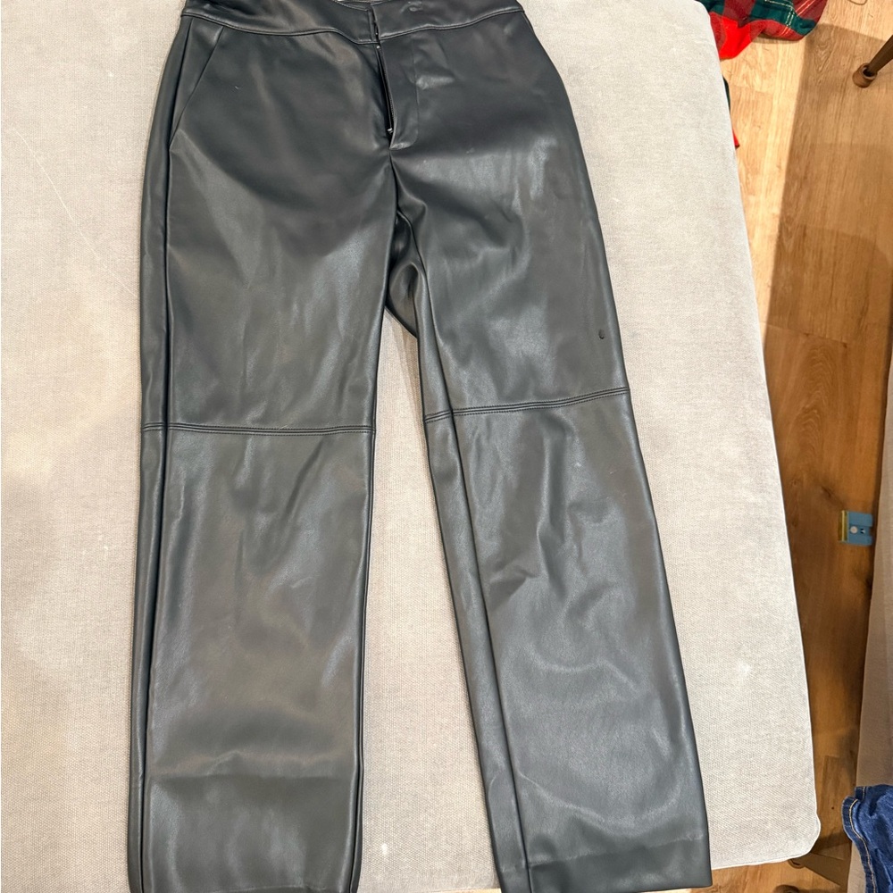 Banana Republic Black Vegan Leather Pants